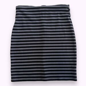 Black and Grey Stripped  Skirt
